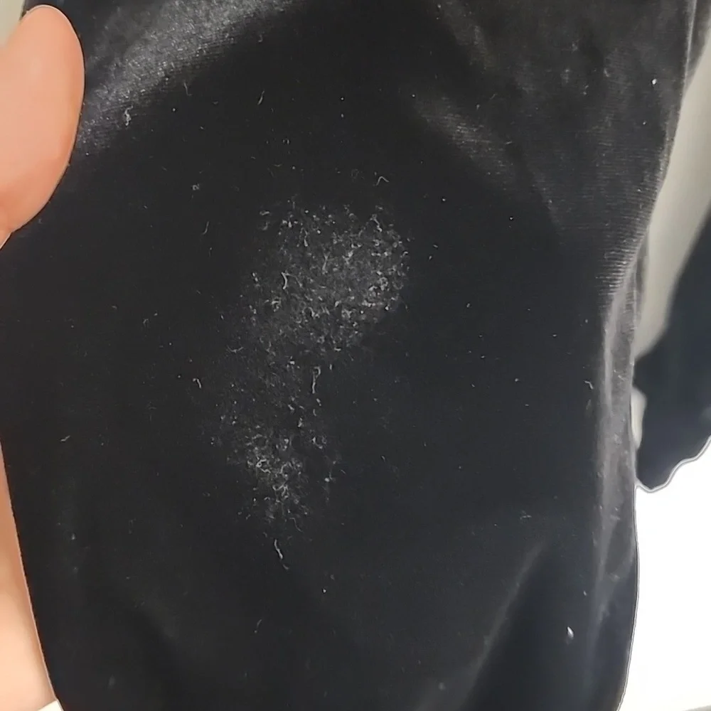 Ralph Lauren‎ Girl Black Legging Pants Velvet Velour Ruched Side size L (12-14)